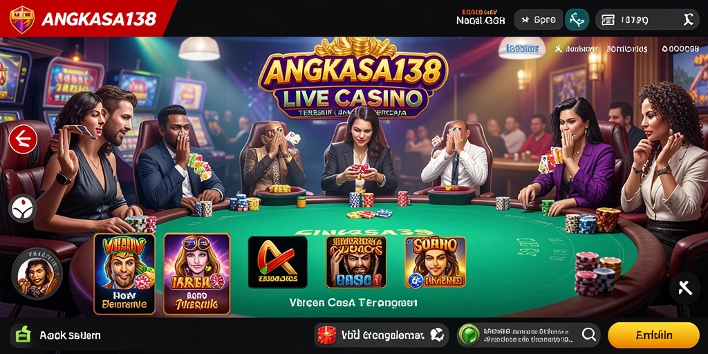 Tampilan gameplay Live Casino yang menarik dan interaktif.