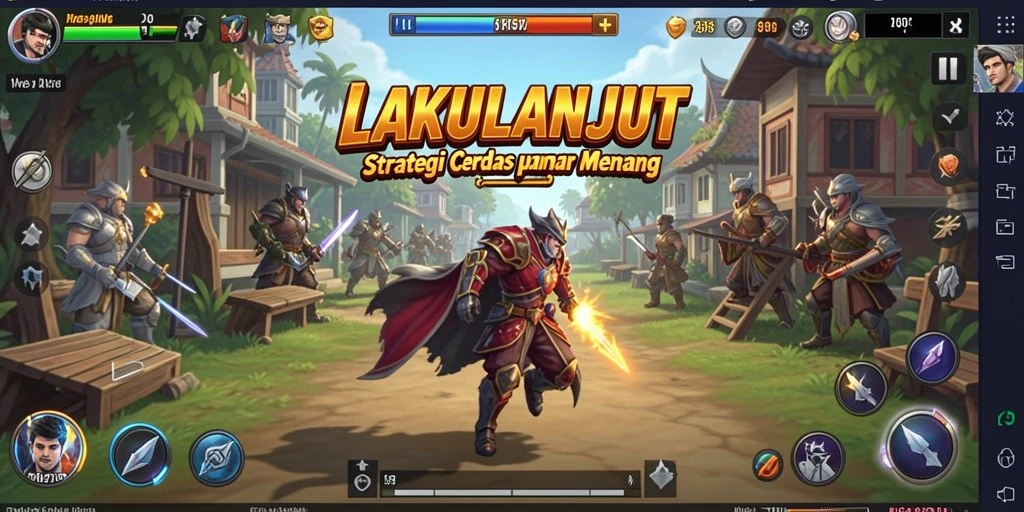 Screenshot gameplay LAKULANJUT yang memperlihatkan strategi dan taktik.