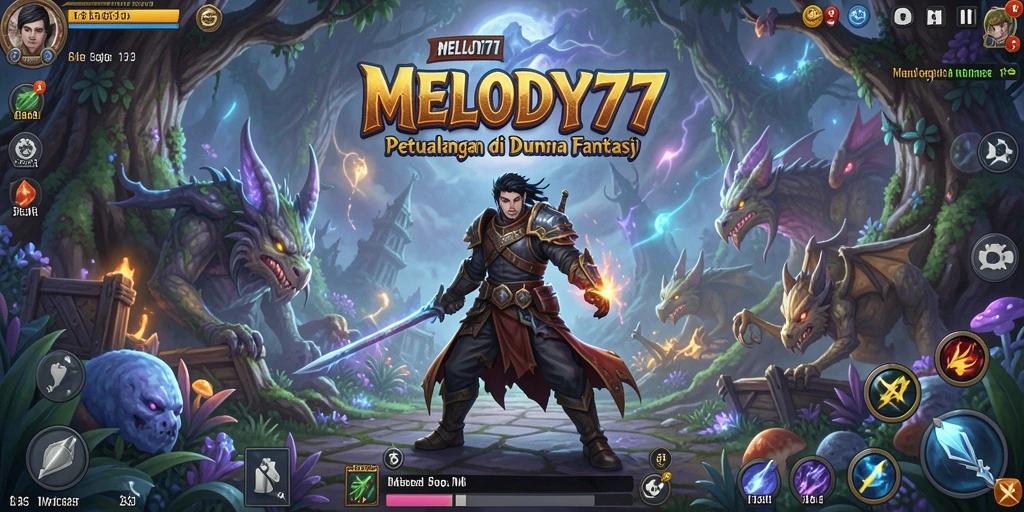 Screenshot gameplay MELODY77 menampilkan petualangan yang seru dan penuh tantangan.