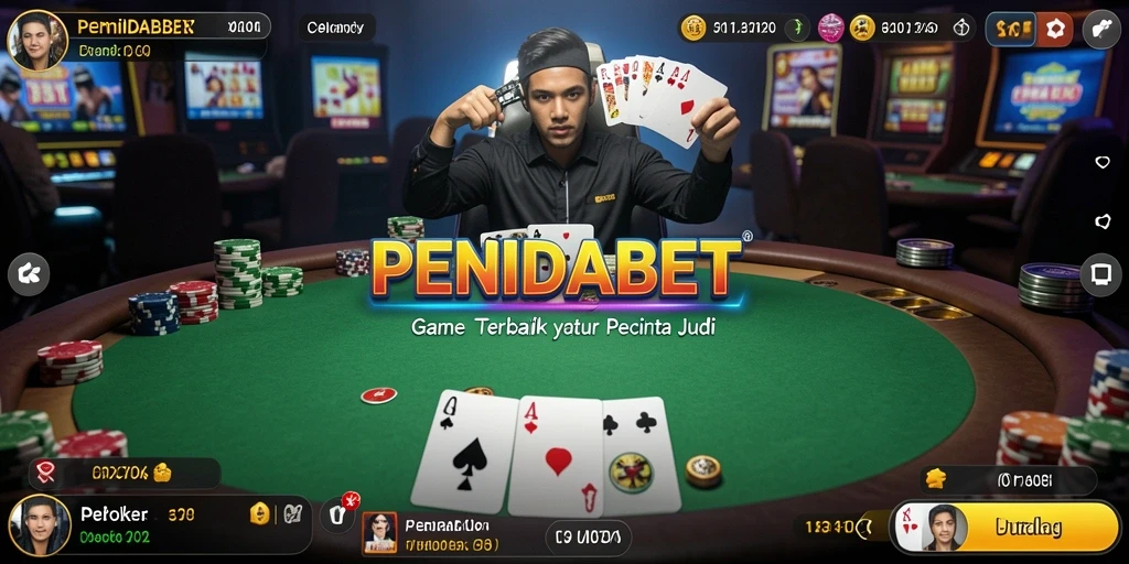Tampilan gameplay poker yang seru dan menegangkan di PENIDABET.