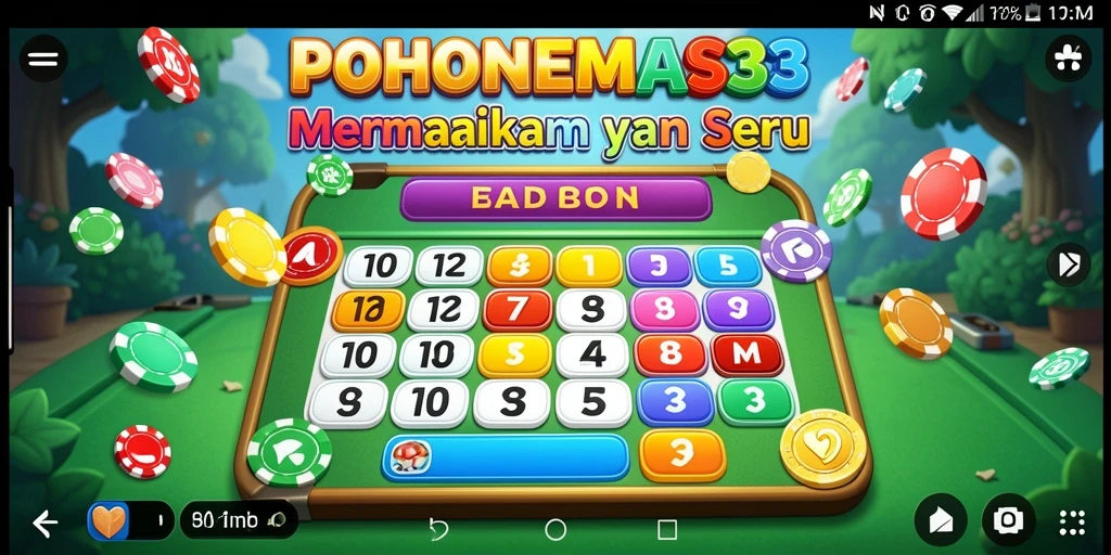 Screenshot gameplay POHONEMAS33 menampilkan aksi seru permainan Bingo.