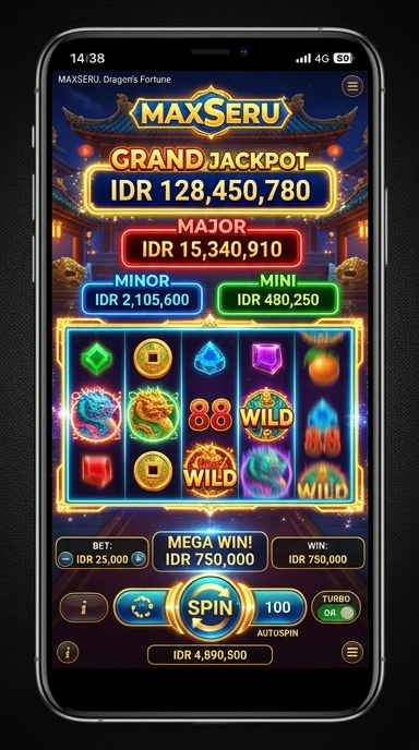 Tampilan antarmuka aplikasi maxseru yang user-friendly.